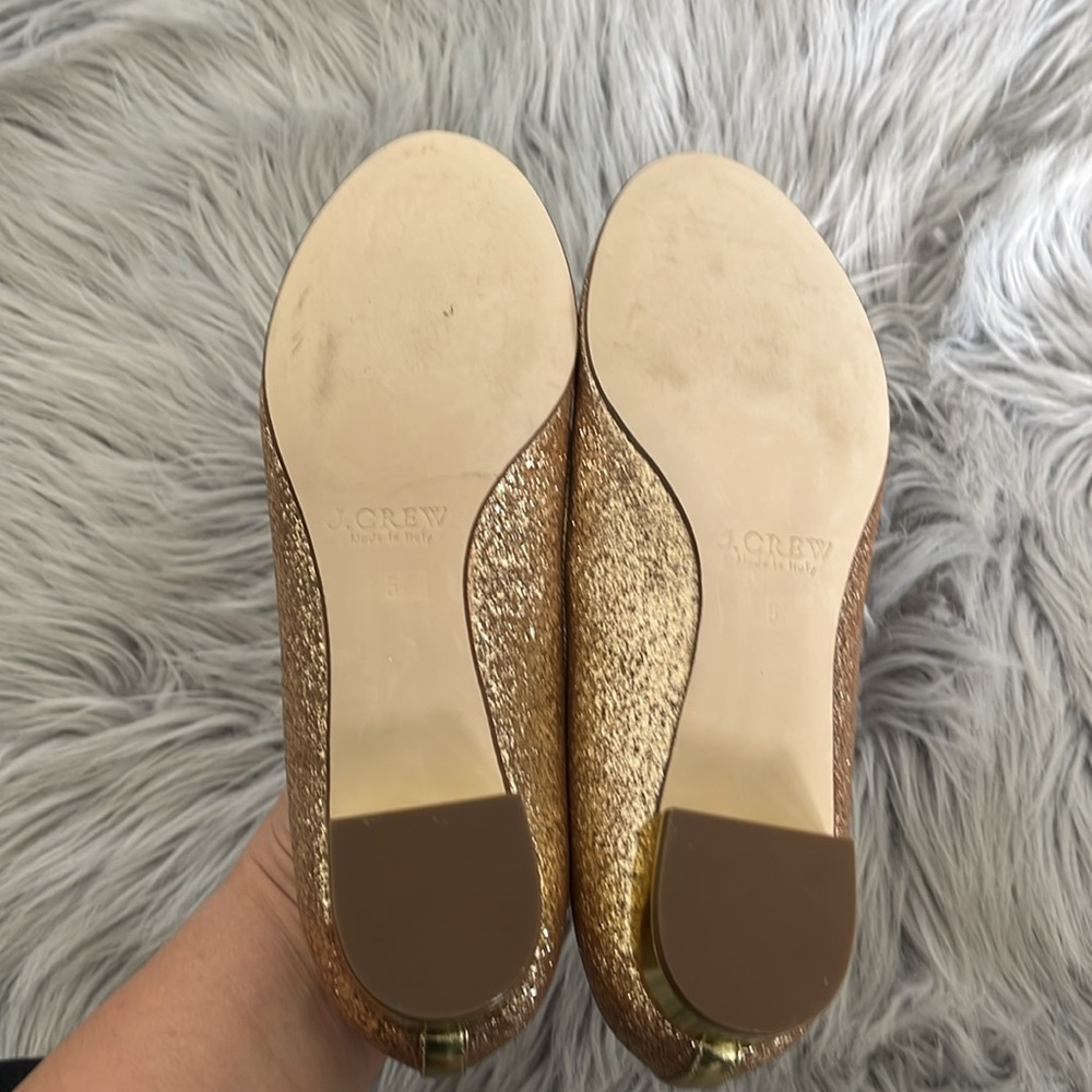 J. Crew Gold Glitter Women's heels - Picture 5 of 8